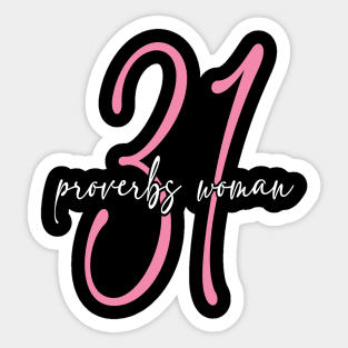 Proverbs Thirty One Woman Script Sticker